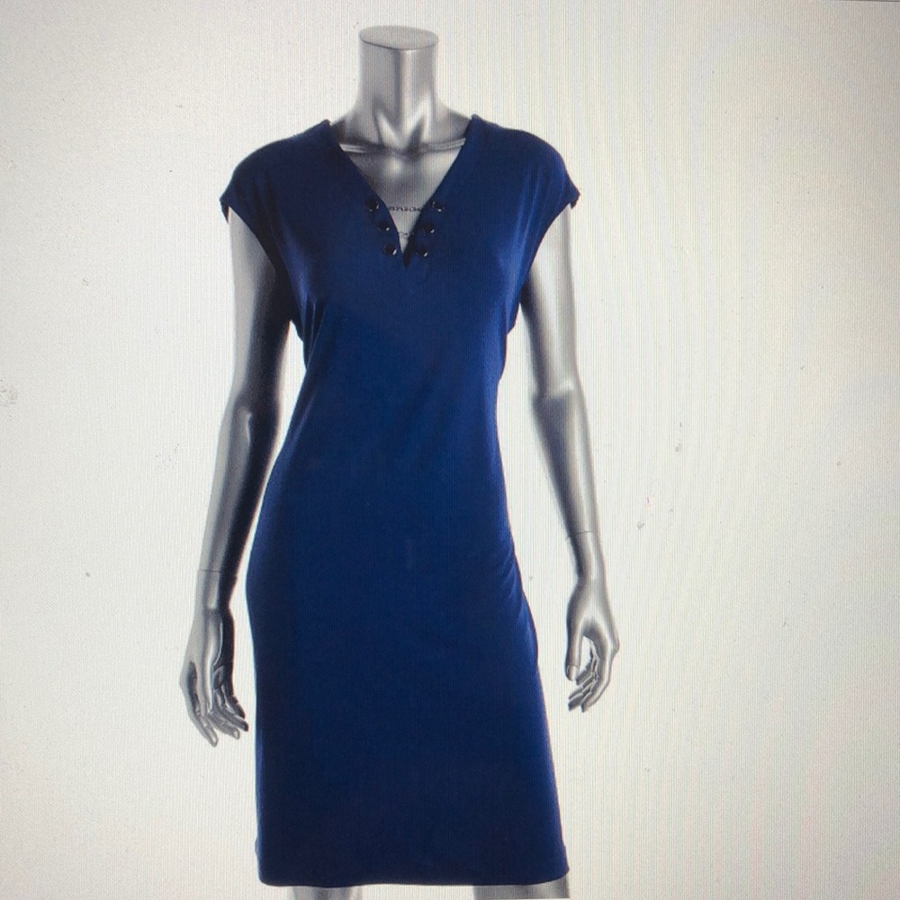 Like-New CK Chain Trim Knee-length Cocktail Dress